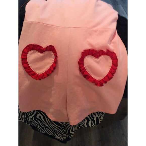 Lazy Oaf Romper Nightwear Small S pink Hearts VNC Pink - Picture 5 of 7
